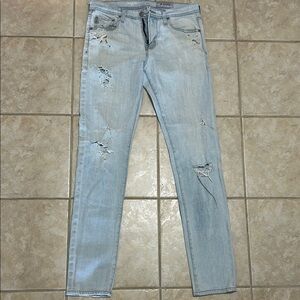 Adriano Goldschmied 32 Light Blue Distressed Women's Jeans The Stockton. Soft